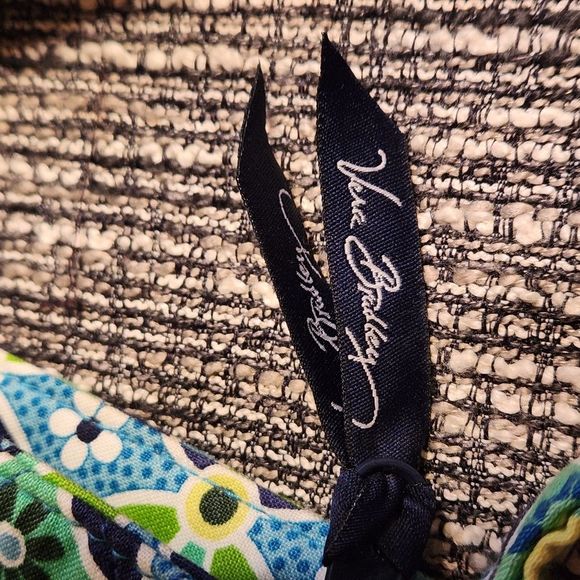 Vera Bradley Daisy Daisy Small Tote Purse Shoulder Bag Blue Green RETIRED - Picture 10 of 15